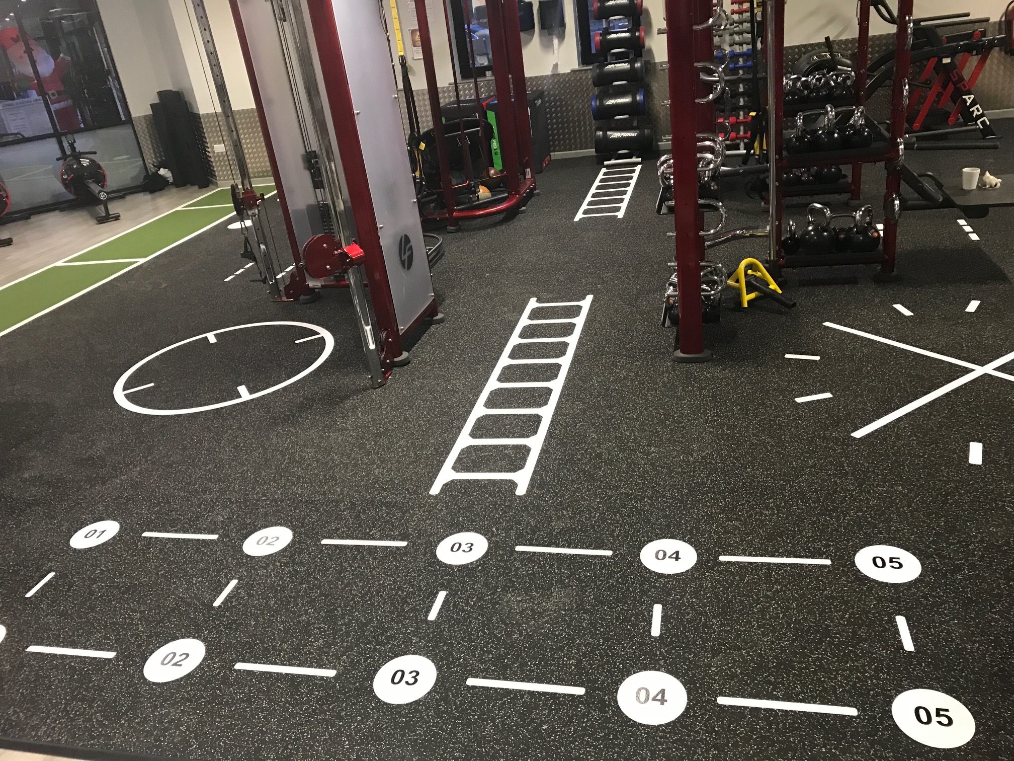 Sport And Fitness Flooring Line Marking Graphics